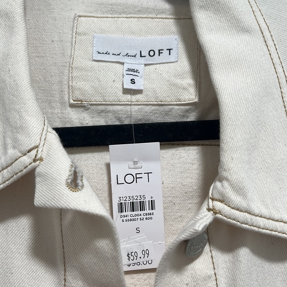 LOFT white jean jacket - Picture 2 of 2